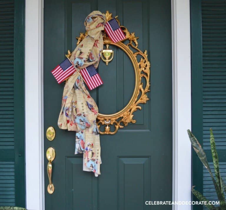 11 Fourth of July Crafts and Decorations (2021) 4 Patriotic fabric wreath