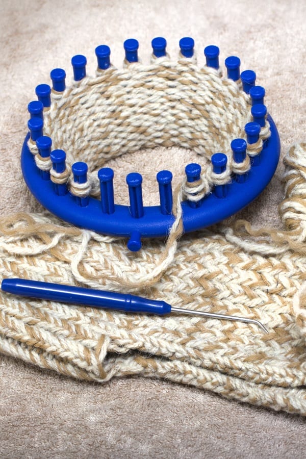 Round Loom Knitted Scarf 