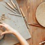 clay sculpting with tools