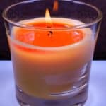 orange candle burning
