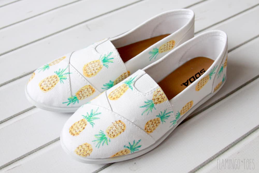 DIY Pineapple Shoes