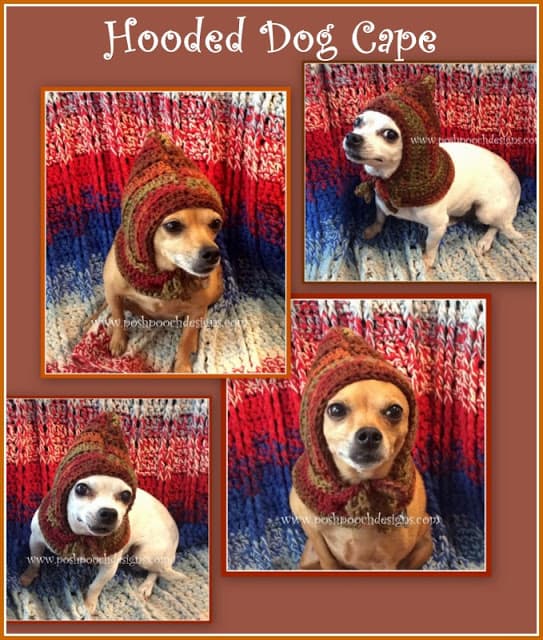 15 Crochet Pet Patterns 8 Hooded Dog Cape1