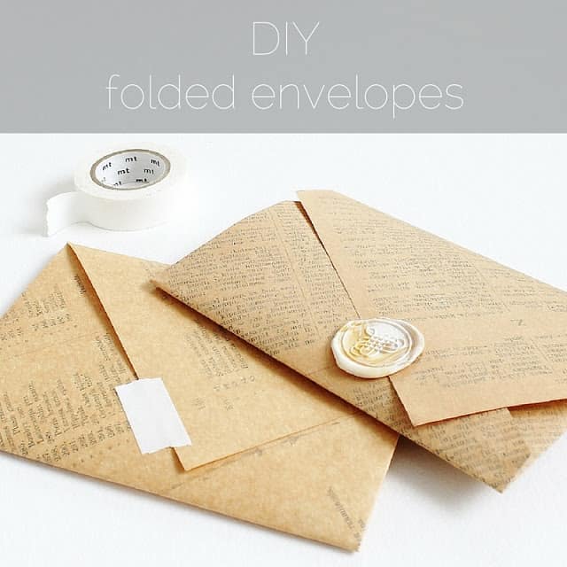 diy folded envelopes tutorial 1