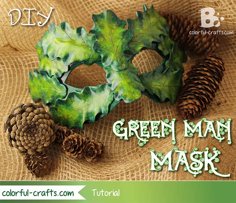 how to make a green man mask tutorial