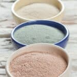 Bowls with different types of clay powder 1