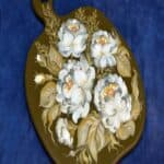 tole painting cutting board with flowers 1