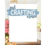 Wood photo frame with acrylic flower paint 1 1