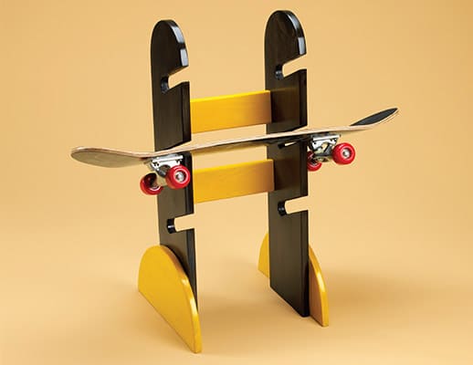 skateboard floor rack
