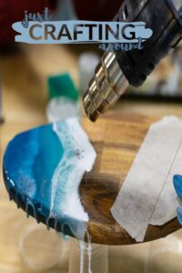 drying epoxy resin with heat gun 1