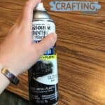 spray painting wood
