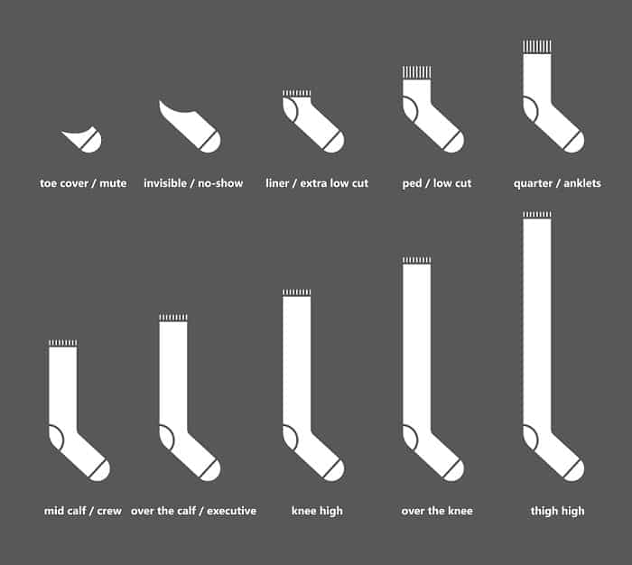 different types of socks