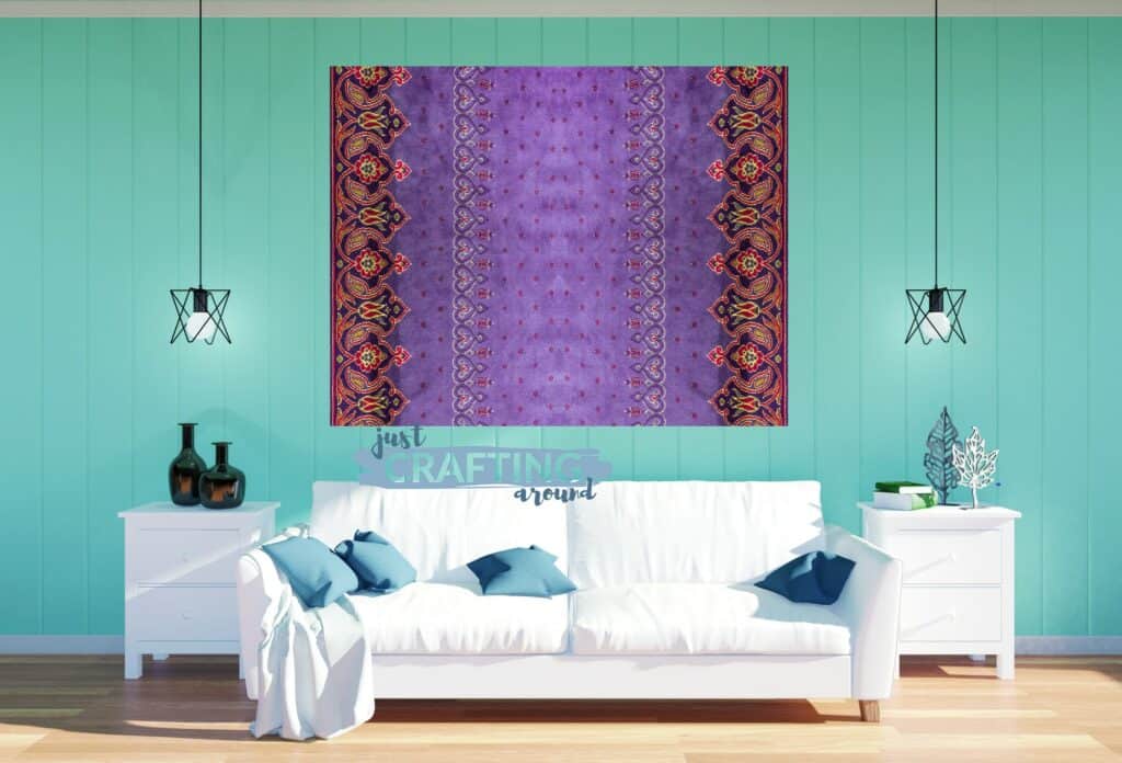 35 Eye-catching Hanging Decoration Ideas to Make Your Home Stand Out 10 livingroom with blue wall