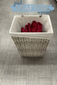 towels in laundry basket