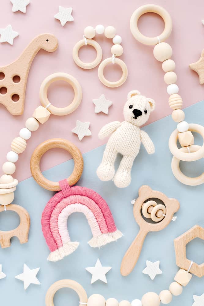 Cute personalized wooden baby toys