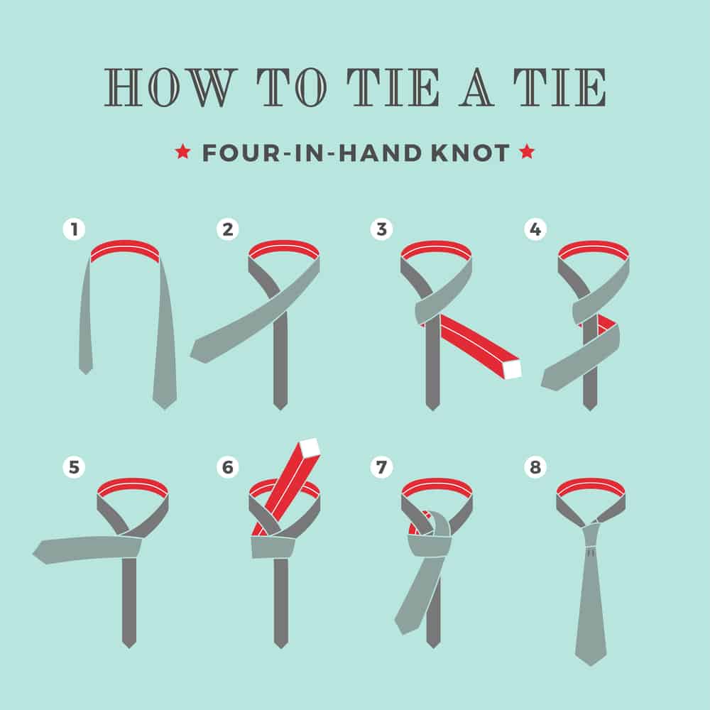 Four-In-Hand Knot step by step