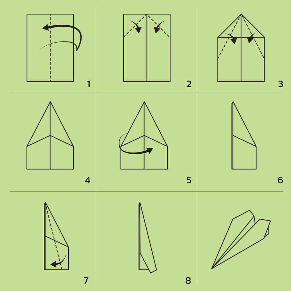 How to make a paper airplane instruction