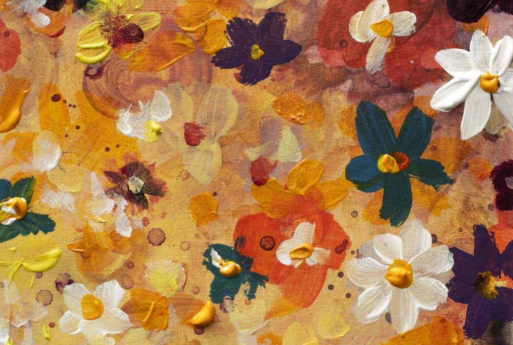 Acrylic Painting Techniques 7 Impasto Painting of flowers