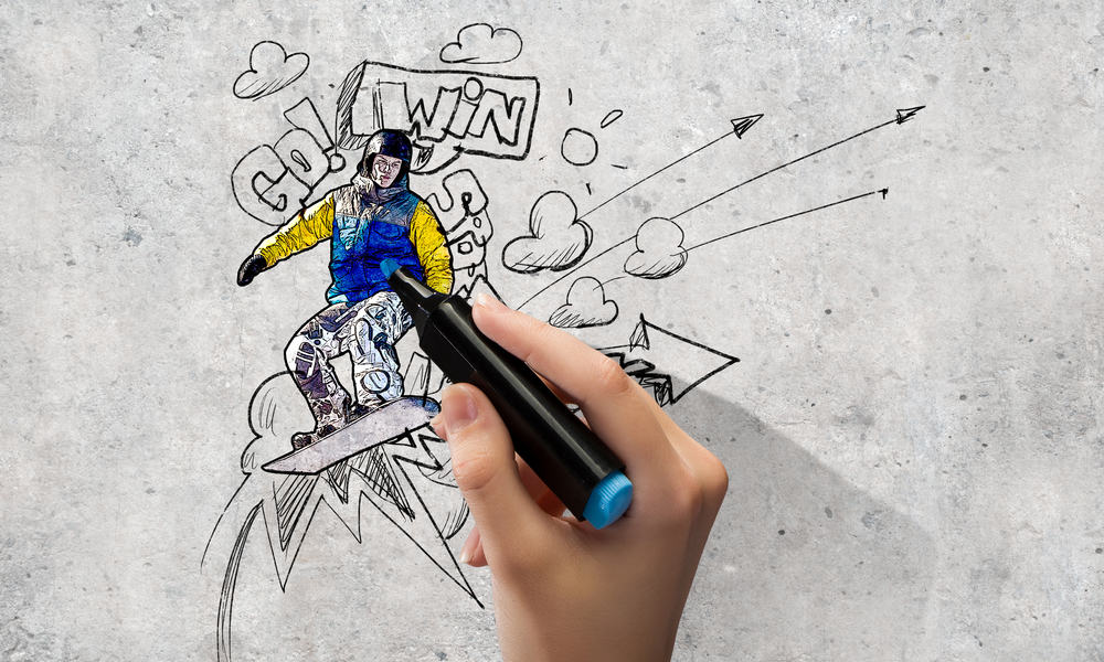 25 Creative Drawing Ideas That Will Inspire Your Inner Artist 1 Snowboarding memory sketch
