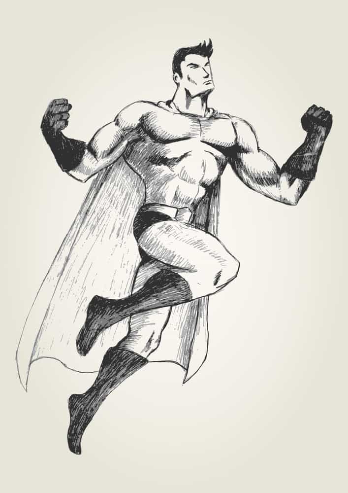 Superhero drawing