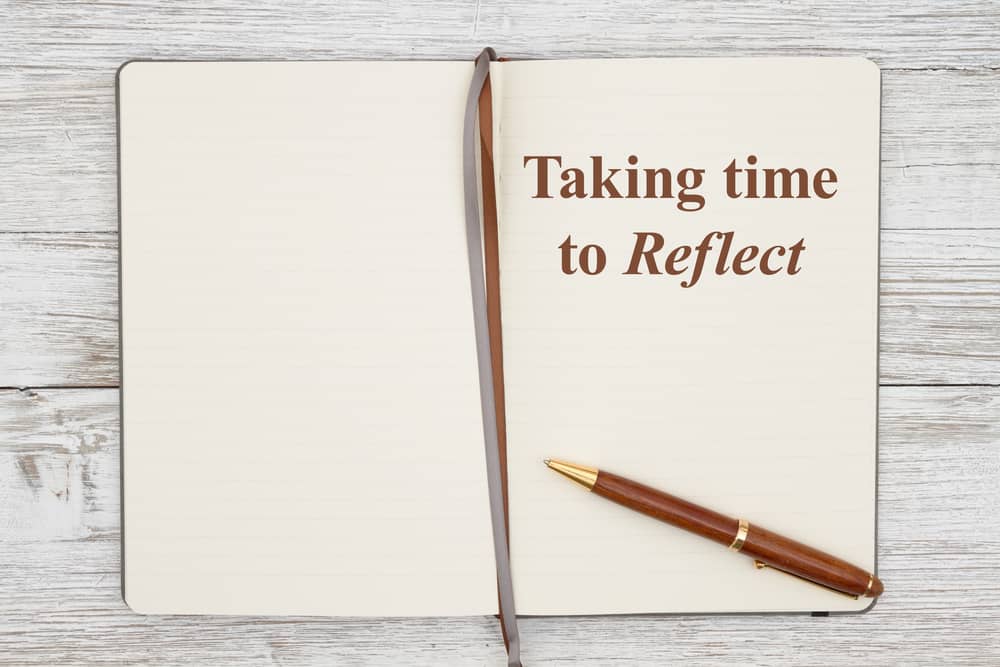 Taking time to reflect on brown journal