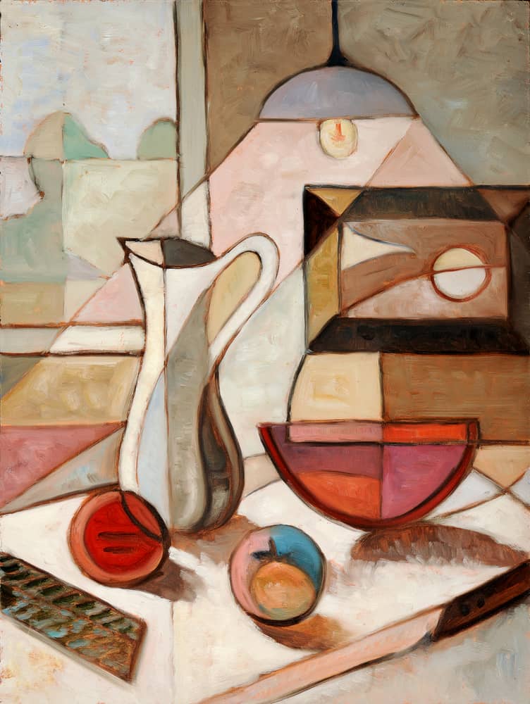 Oil Painting of Still Life With Pitcher