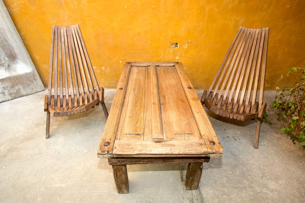 Reclaimed wooden furniture