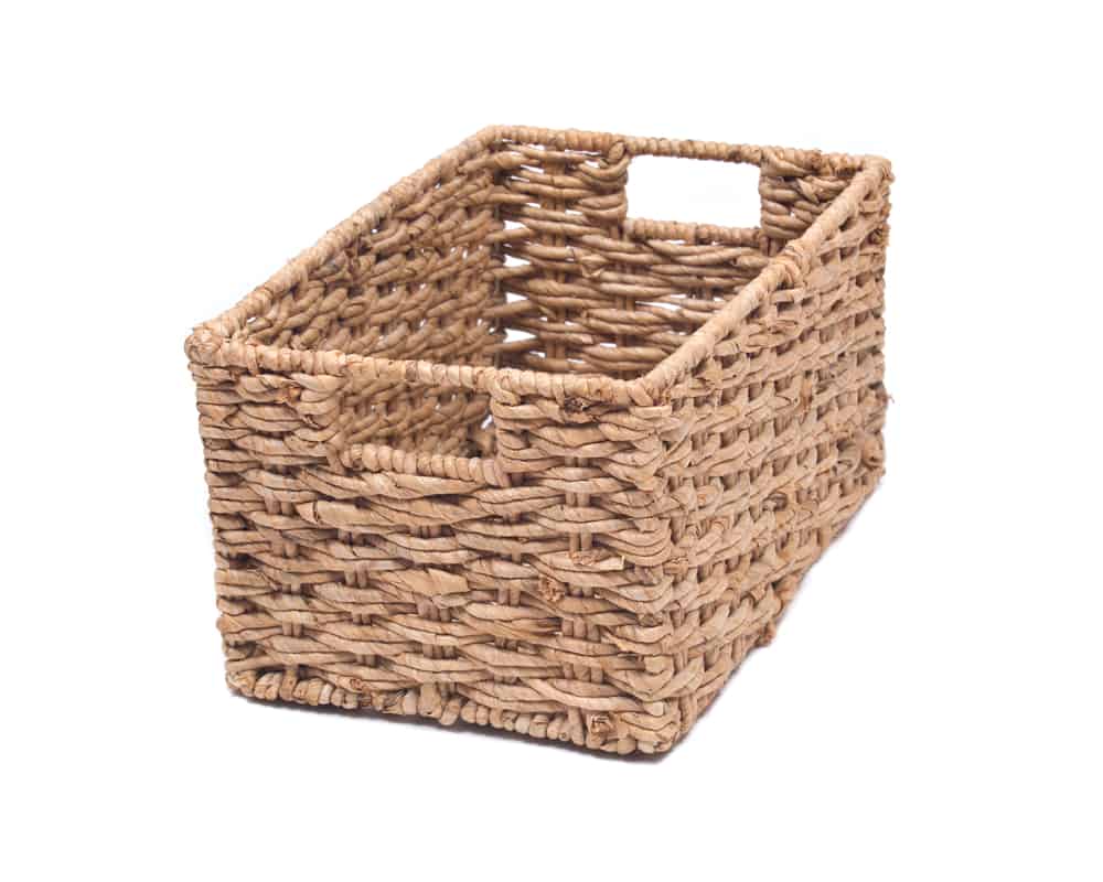Vintage seagrass storage basket